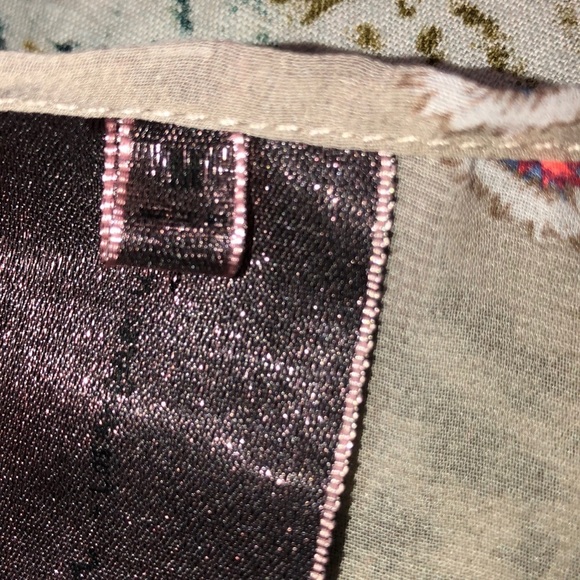 MOON Collection boho sheer floral bell sleeve top - Picture 6 of 6